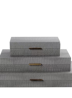 新中式摆件酒店样板间工艺品床头柜创意家居软装饰品首饰盒收纳盒