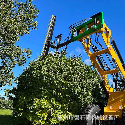 河道边坡绿化修剪机液压绿化带割台式绿篱机车载式树枝修球机 - 图1