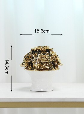 北欧奶油风插花白色高级感水养玫瑰陶瓷花瓶复古法式客厅艺术花器