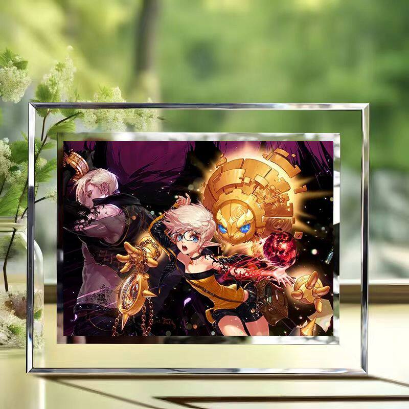 dnf手游DNF手游ins风学生水晶相框diy房间宿舍桌面小摆件送朋友闺蜜礼物