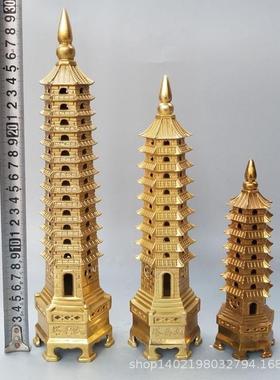 冀文昌塔发厂家直供金属工艺品7层9层13层细工纯铜恒摆件批发