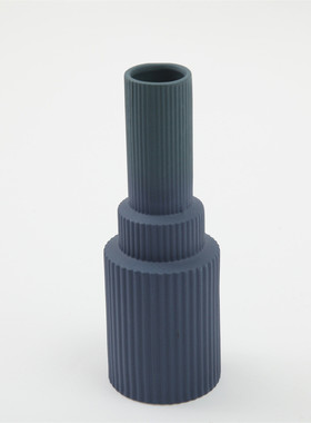 厂家直销陶瓷花瓶现代简约直筒客厅螺纹插花圆柱形家居装饰品花器