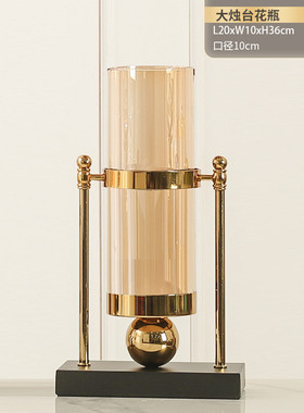 轻奢灯笼花瓶摆件网红插花艺2021新款ins风客厅高档小餐桌装饰品