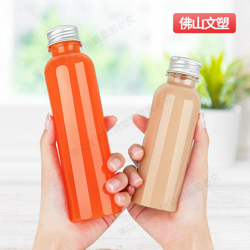 250ml一次性瓶子pet塑料带盖果汁牛奶茶酵素酸梅汤空打包饮料瓶子 - 图0
