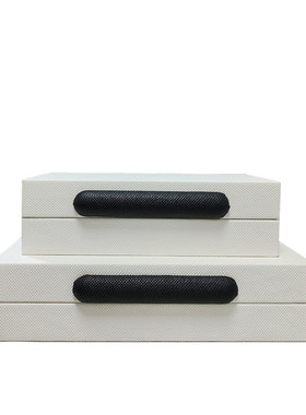 现代简约高端皮革软装首饰收纳盒衣帽间样板间家居实体店装饰品