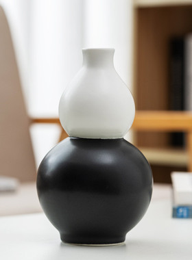 现代简约创意葫芦陶瓷花瓶容器电视柜装饰陶瓷摆件水培栽花居家