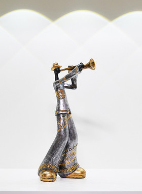 复古乐队酒柜创意摆件音乐人物客厅书架艺术轻奢装饰品树脂工艺品