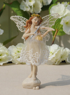 厂家热销田园风格家居娃娃工艺摆件树脂装饰品摆件5款工艺品