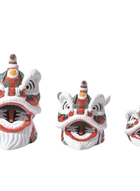 新中式狮子头工艺品样板房玄关摆设酒店样板房客厅书柜酒柜装饰品