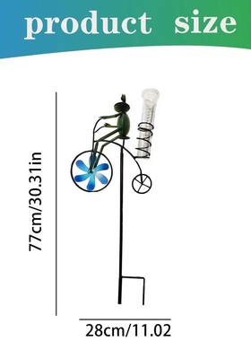 爆品地插青娃风车量雨计花园桩金属铁艺风车装饰庭院金属艺术