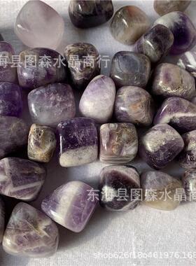 热销水晶碎石不规则紫水晶大颗粒碎石2-3cm正方形梦幻风景石