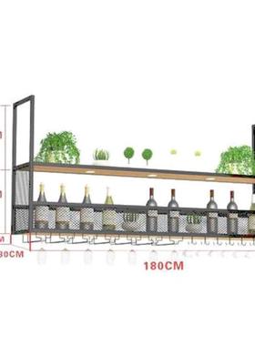 吊架吧台铁艺倒挂酒杯架简约悬挂式酒柜吊架简约现代家用收纳架子