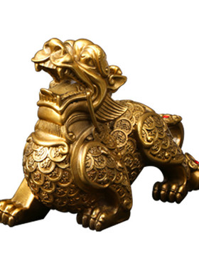 铜貔貅貔貅金钱一对金钱貔貅摆件铜器工艺品厂家批发