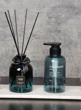 样板房衣帽间梳妆台卫生间简约现代软装饰金属托盘香薰小摆件摆设