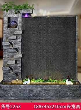 公司客厅庭院水景水幕墙摆件装饰品造景观流水墙屏风假山流水喷泉