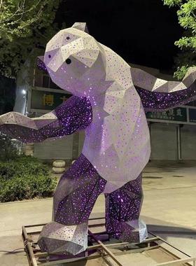 雕塑镂空发光水景不锈钢大型落地摆件景观小品户外不锈钢浪花雕塑