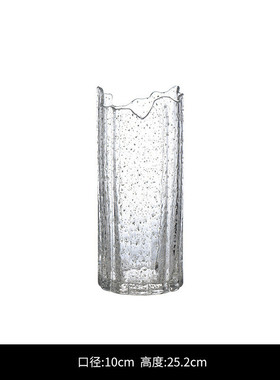 水波纹网红玻璃花瓶水母夜光透明新款花器插花水培客厅餐桌摆件