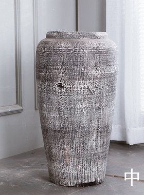 景德镇陶瓷工艺品黑白大套装落地大花瓶别墅庭院户外经典摆件