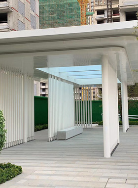 户外不锈钢廊架小区园林广场钢结构长廊亭子大型不锈钢廊架雕塑