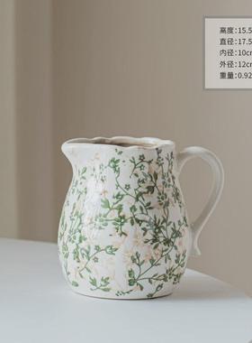 玄关轻奢白色陶瓷花瓶高级感室内创意餐桌插花电视柜装饰花器摆件