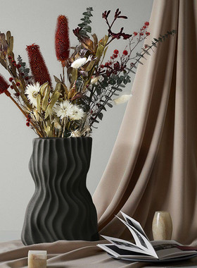 热销陶瓷思维简约现代流体艺术米洛花器餐桌客厅干花花瓶摆件家居