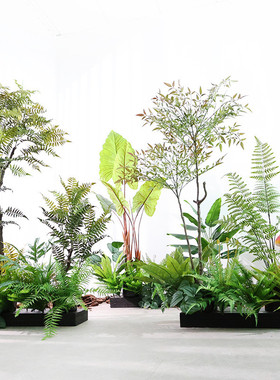 仿真花假花摆设阳台围栏栅栏户外花箱仿真花组合假绿植造景装饰树