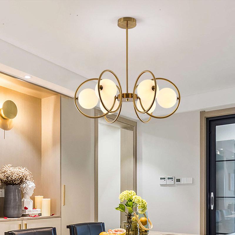 北欧餐厅吊灯简约卧室灯浪漫泡泡灯创意设计师房间服装店灯具 - 图0