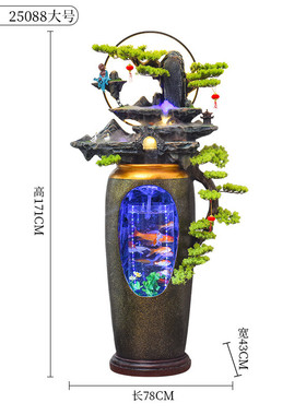 开业循环水景观客厅玄关庭院造景假山流水喷泉装饰品鱼缸招财摆件