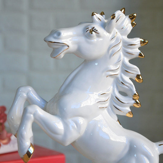 Year of the Horse Kneaded Ceramic Crafts Office Bookcase Living Room Ornaments Decorations Opening Wedding Lucky Gifts