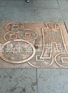 热销厂家下水道纯铜井盖圆形艺术井盖制作污水排水铜井盖雕塑