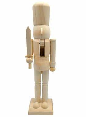 新品38cmdiy胡桃夹子创意摆件国王士兵摆设木偶礼品现货