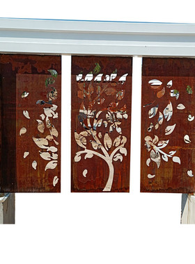 定制景观园林耐候钢雕塑定做镂空耐候灯箱景耐候钢板镂空钢定制