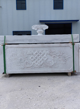 石雕升旗台汉白玉栏杆公园寺庙浮雕河道护栏景区庭院仿古小桥栏板