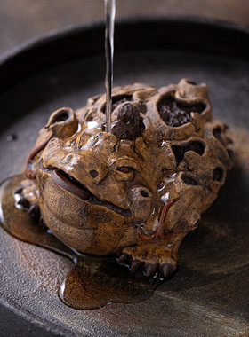 热销陈洪军大号树皮金蟾宜兴紫砂招财可养茶具茶宠摆件精品全手工