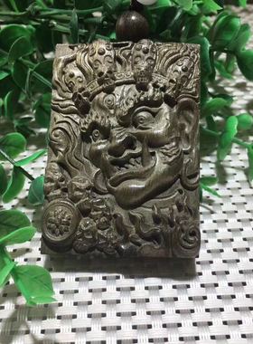 平安牌木质工艺品汽车无事牌木金丝楠木阴沉挂件双面精雕刻57牌