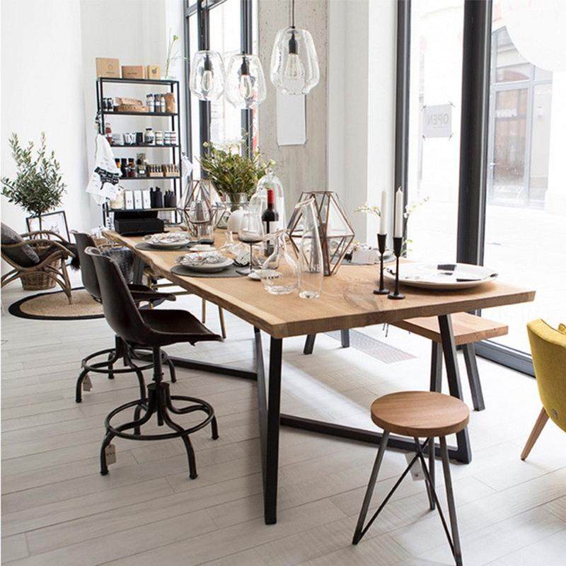实木铁艺会议长桌子工业风loft办公家具设计师创意工作台餐厅餐桌,淘宝优惠券,粉丝福利购,淘宝优惠卷