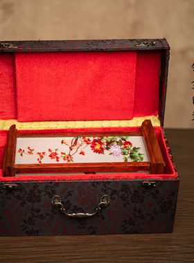 苏绣摆件中式家居装饰灯手工双面绣四角宫灯摆台国风刺绣工艺礼品