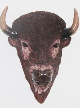 欧式复古仿真动物挂件牛头鹿头墙面壁挂创意风格装饰用品工艺树脂