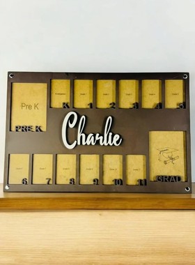 定制学年留念学前班毕业相框简约木制相框挂件学校相框相框