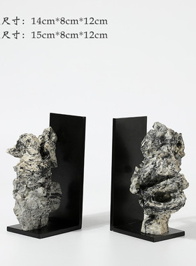 热销新中式家居铁山太湖石摆件样板房创意假山摆设玄关电视柜软装