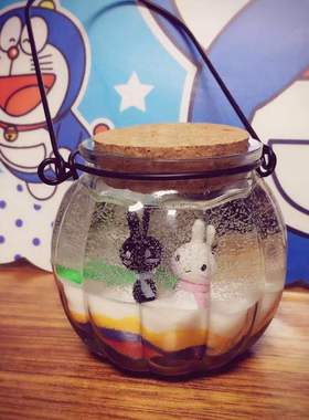 DIY许愿瓶星空星云瓶漂流瓶彩虹瓶海洋瓶幸运星瓶玻璃木塞瓶