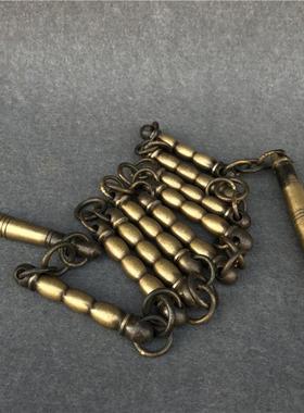 铜器纯铜黄铜九节鞭摆件武术鞭练功鞭古玩杂项仿古工艺品装饰款2