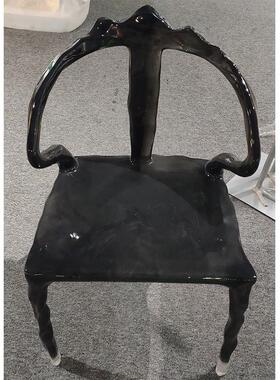 简约酒店铂亚克力凳子网红水晶晶座椅透明环氧树脂休闲家具椅子