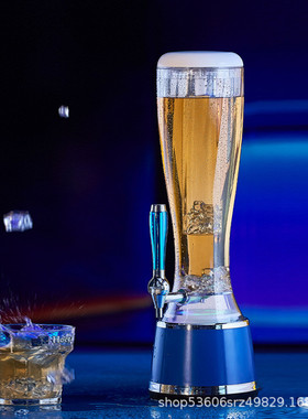 酒炮3升l酒吧麦杯款带充电用ktv用酒吧七彩灯饮料桶可乐桶酒炮