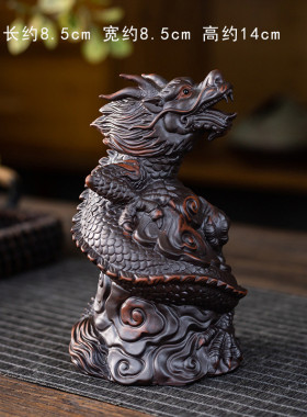 祥茶紫陶茶宠摆件精品三足金蟾国潮舞狮招财貔貅螃蟹八方来财龙玩