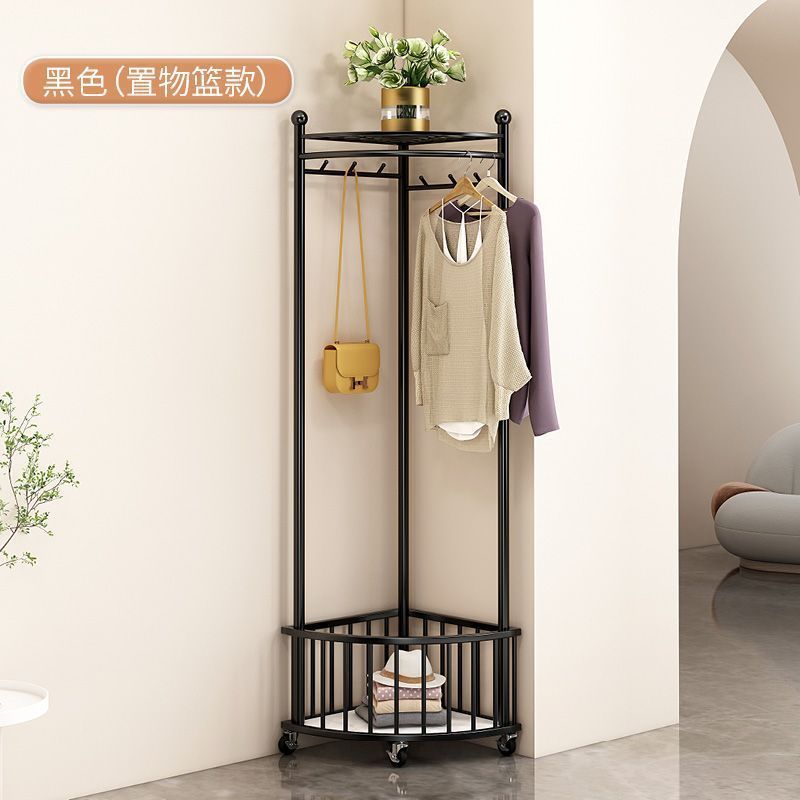 轻奢衣帽架挂衣架落地杆式卧室房间三角衣服挂架置衣架小型收纳架 - 图3