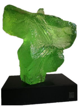 太极人物透明树脂工艺品家居装饰品水琉璃办公室桌面陈设书房摆件