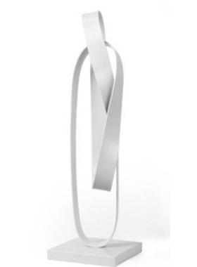 现代创意黑色连环几何不规则摆件样板房售楼处办公楼家居客厅装饰