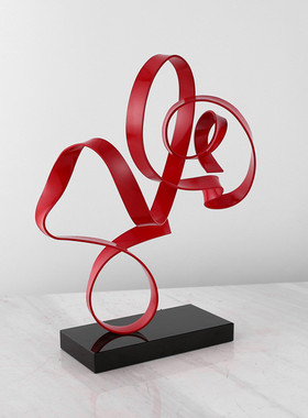 热销米洛思维现代轻奢艺术飘带摆件样板房装饰创意家居搭配玄关电