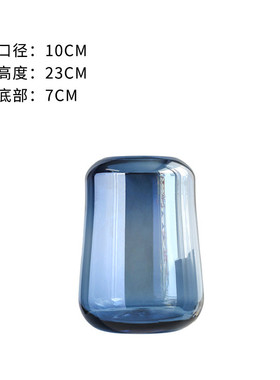 现代简约圆筒组合透明玻璃花瓶花器插花绿植花艺装饰高档板房摆件